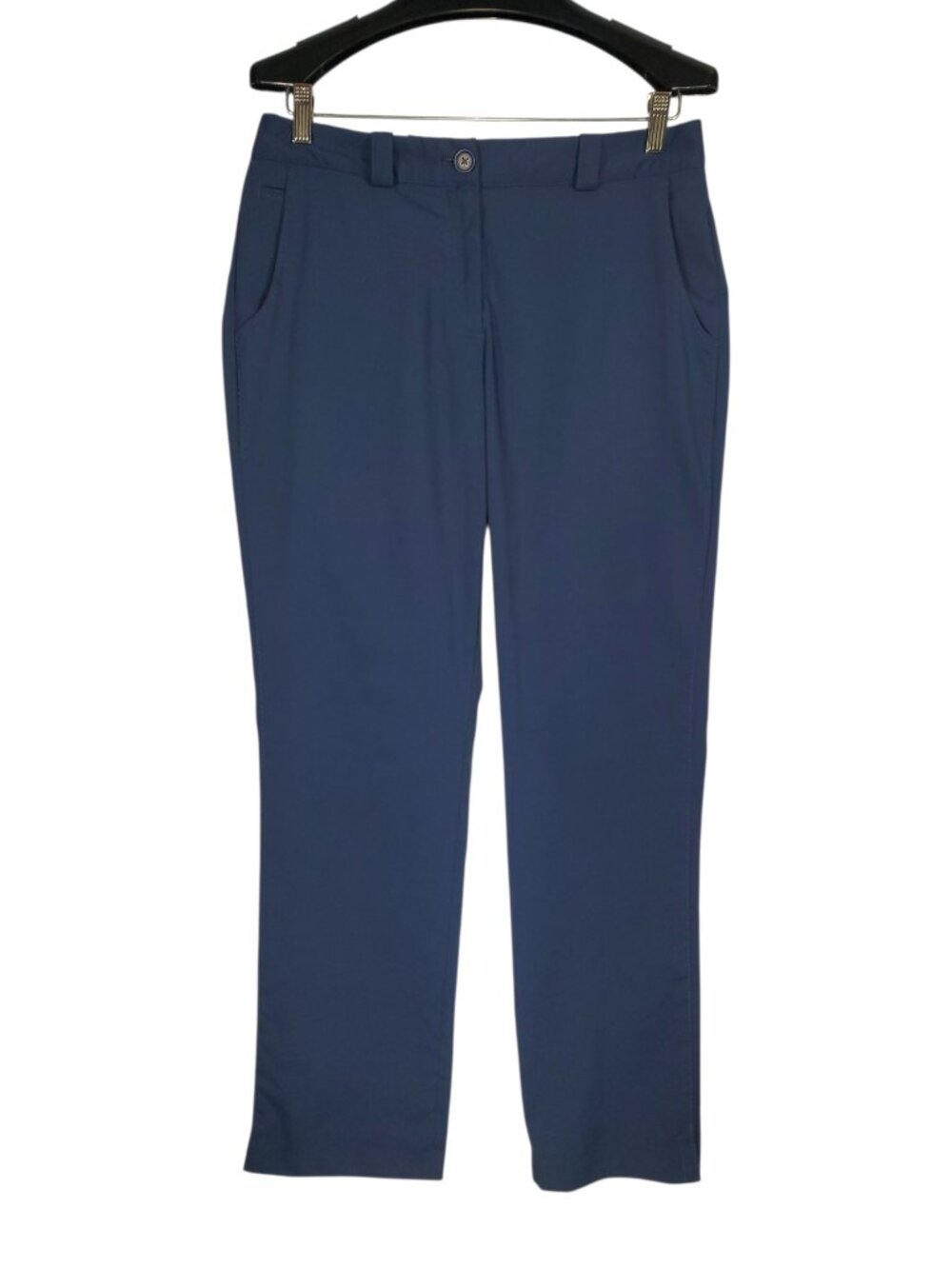 Nike Golf Tour Performance Pants Women's 8 Navy Blue Straight-Leg Stitch-Stripe